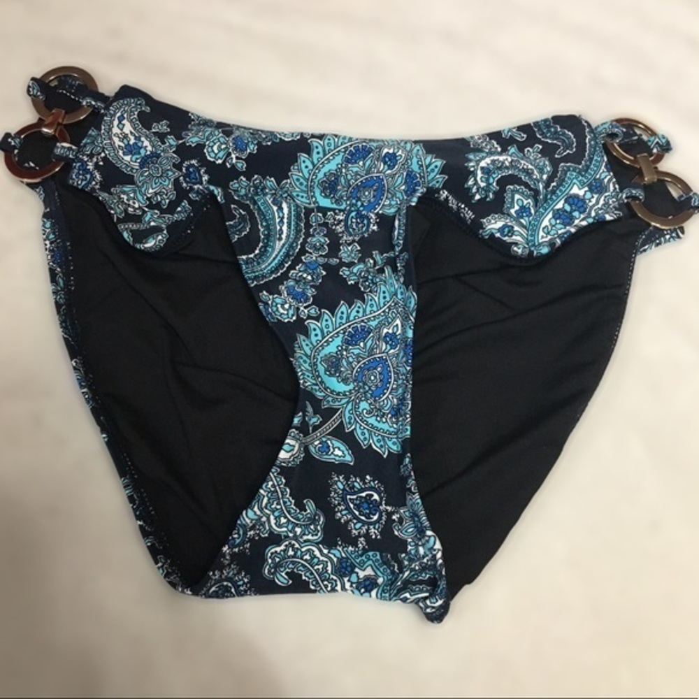 MICHAEL KORS Blue Paisley Bikini Bottom XS - Picture 13 of 14